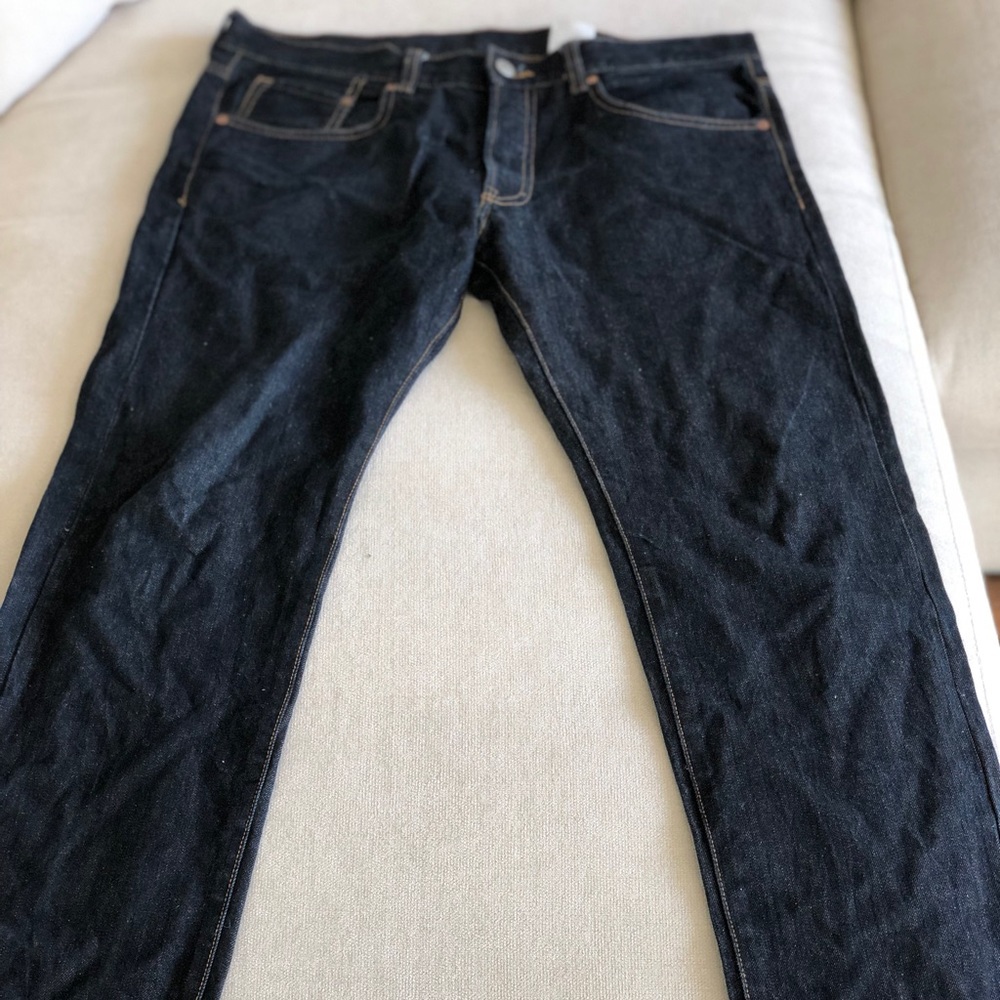 Dark blue jeans